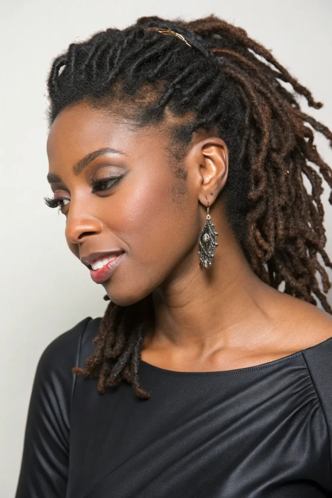 17 Flawless Middle Part Hairstyles for Black Women 8 MH7