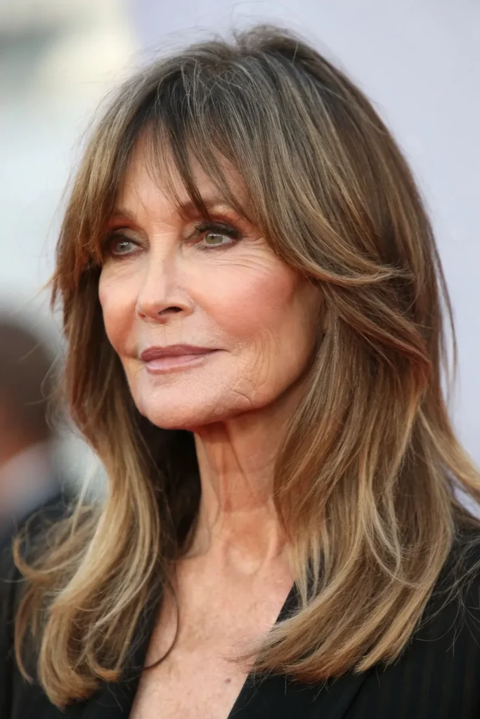 19 Hairstyles with Bangs for Older Women with Long Hair 12 OW11