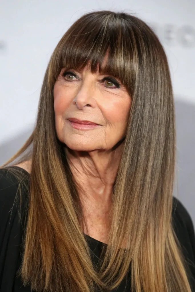 19 Hairstyles with Bangs for Older Women with Long Hair 16 OW15