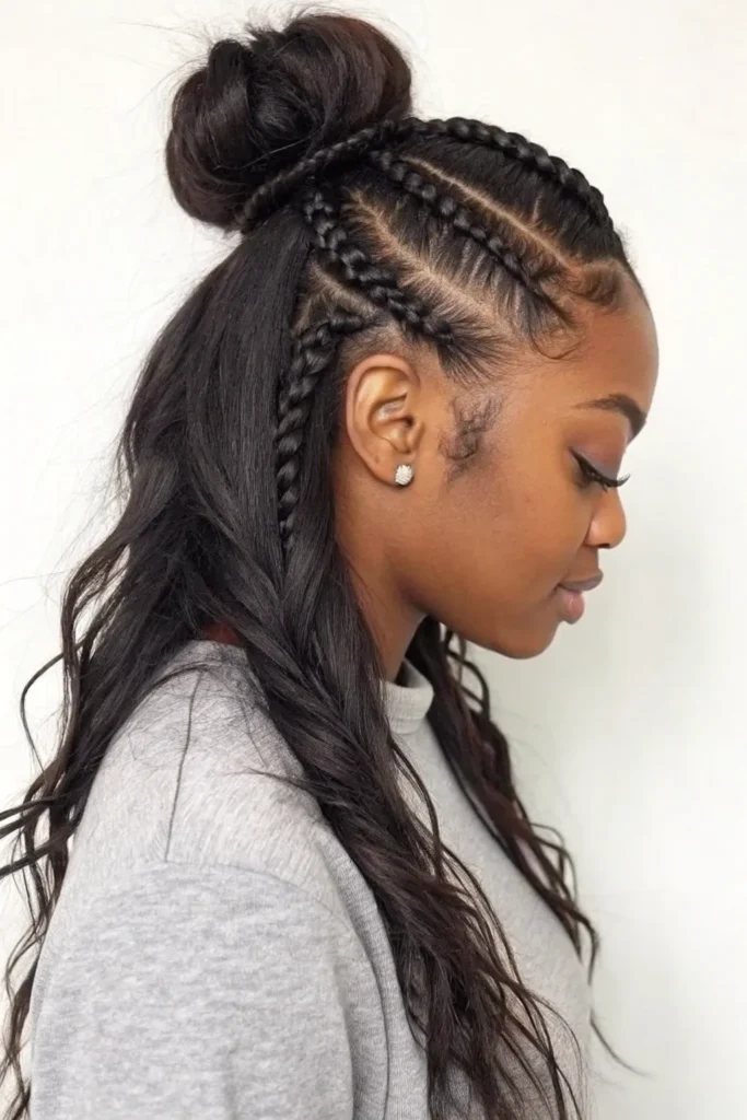 14 Braided Half Up Half Down Hairstyles for Black Women You Can’t Miss 13 CH12