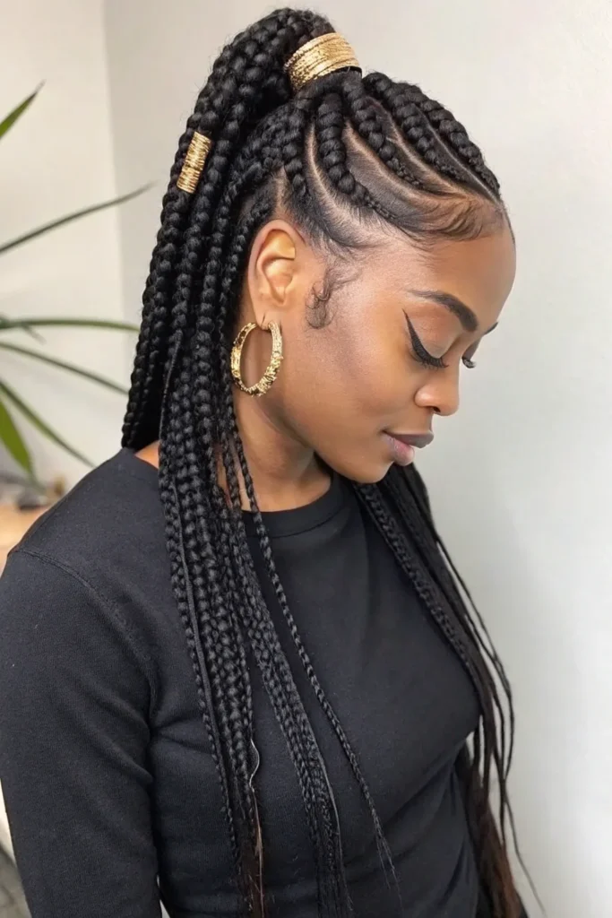 14 Braided Half Up Half Down Hairstyles for Black Women You Can’t Miss 5 CH4