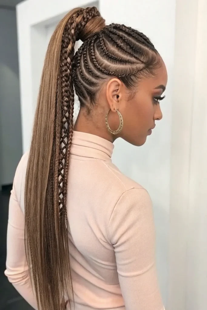 14 Braided Half Up Half Down Hairstyles for Black Women You Can’t Miss 7 CH6