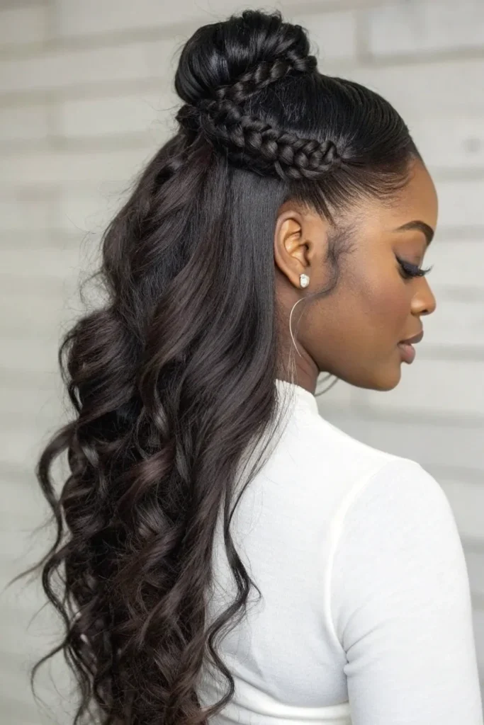 14 Braided Half Up Half Down Hairstyles for Black Women You Can’t Miss 9 CH8