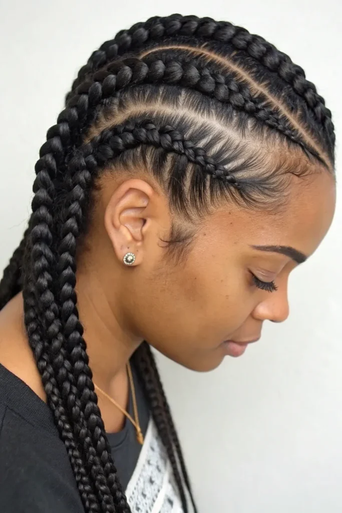 15 Half Cornrows Half Box Braids: The Perfect Fusion of Style and Texture 11 CT10