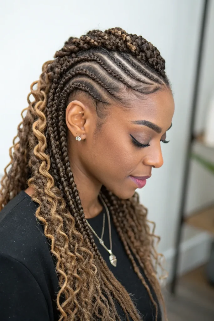 15 Half Cornrows Half Box Braids: The Perfect Fusion of Style and Texture 13 CT12