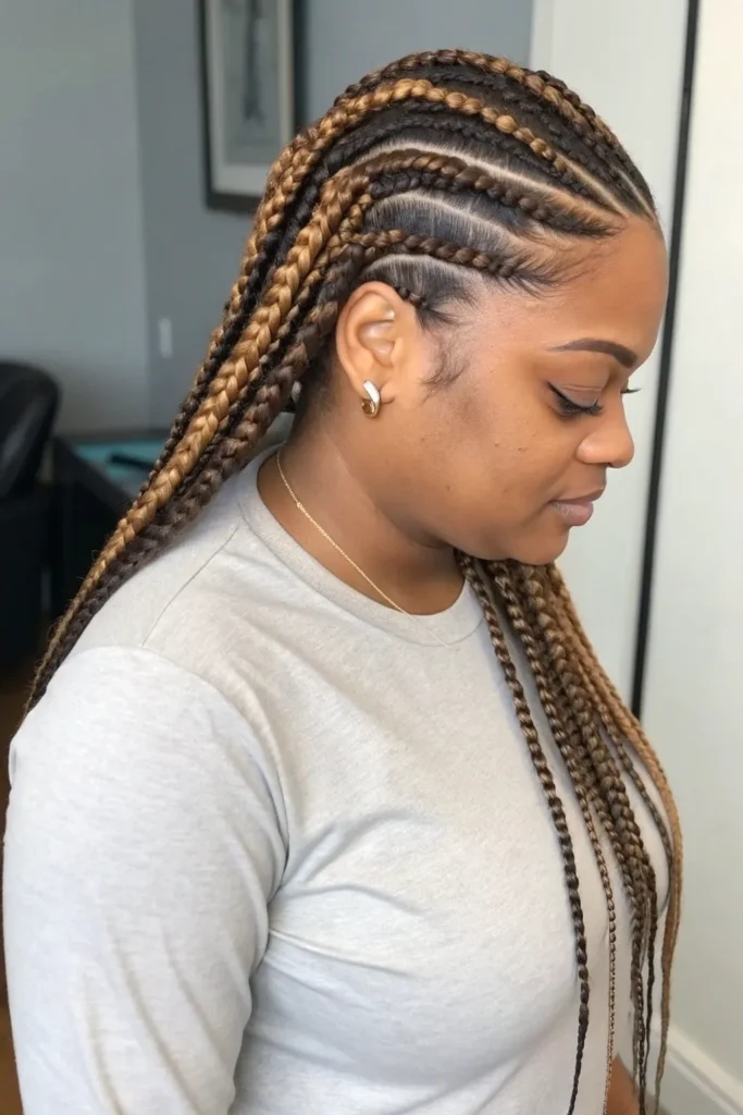 15 Half Cornrows Half Box Braids: The Perfect Fusion of Style and Texture 16 CT15