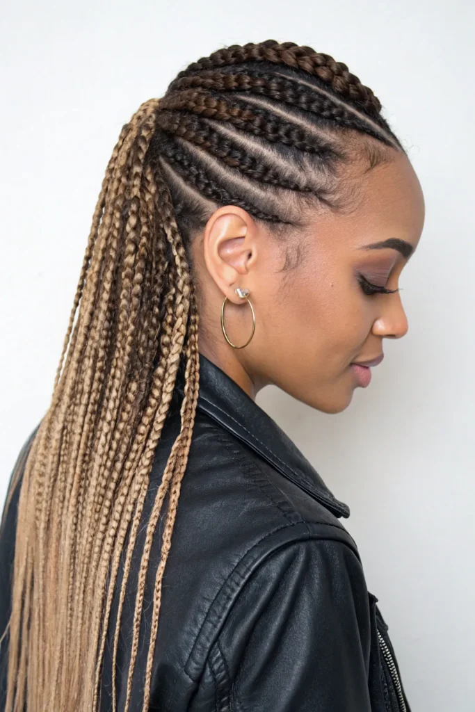 15 Half Cornrows Half Box Braids: The Perfect Fusion of Style and Texture 6 CT5
