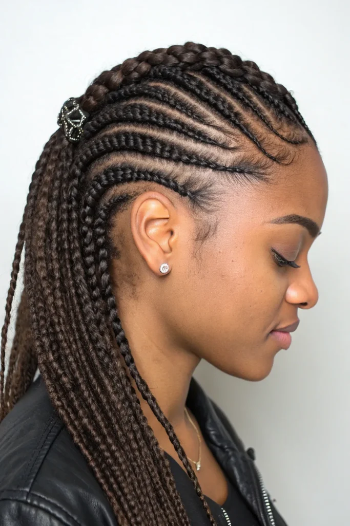15 Half Cornrows Half Box Braids: The Perfect Fusion of Style and Texture 7 CT6