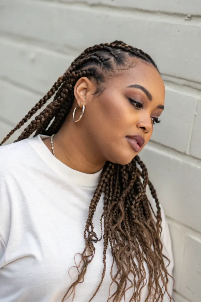 15 Half Cornrows Half Box Braids: The Perfect Fusion of Style and Texture 8 CT7