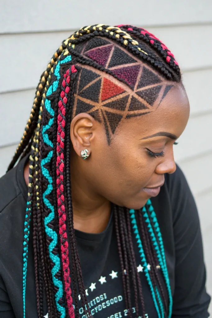 15 Half Cornrows Half Box Braids: The Perfect Fusion of Style and Texture 10 CT9