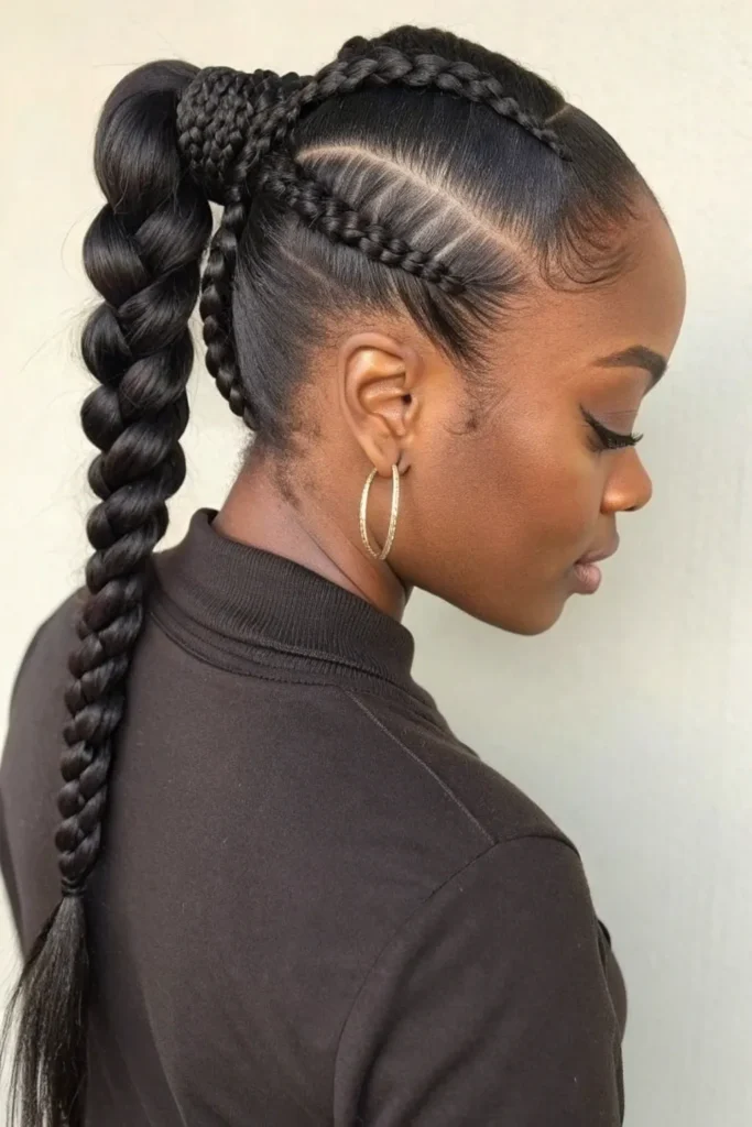 13 Stunning Ponytail Hairstyles for Black Women 13 HP12