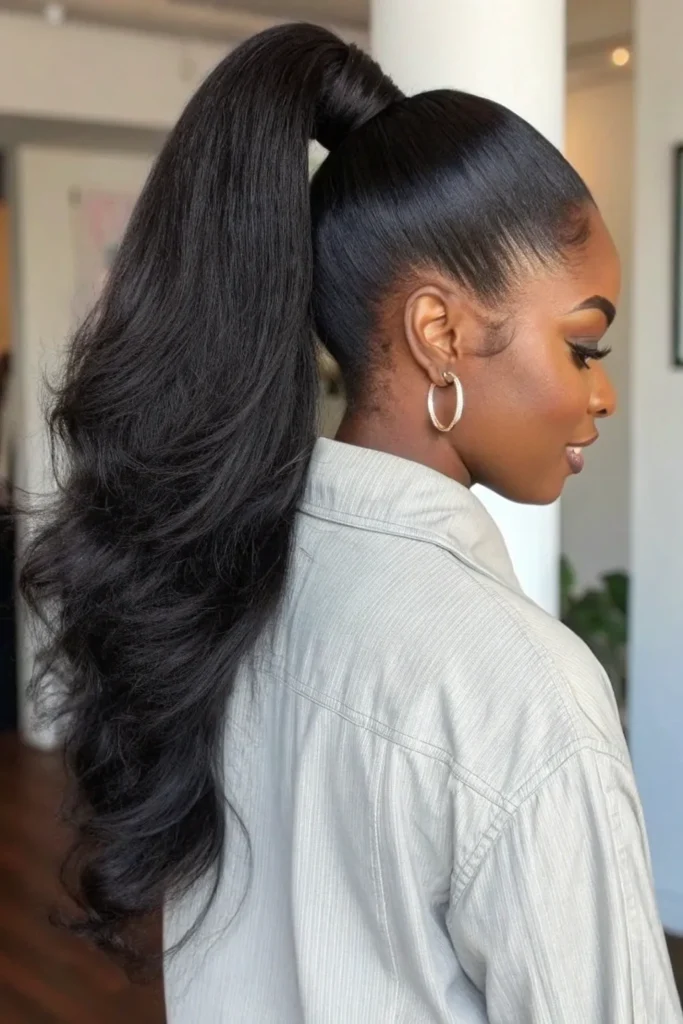 13 Stunning Ponytail Hairstyles for Black Women 14 HP13