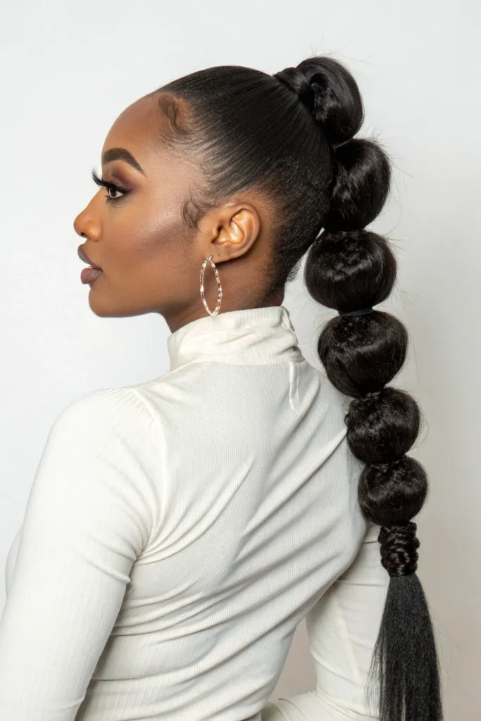 13 Stunning Ponytail Hairstyles for Black Women 5 HP3