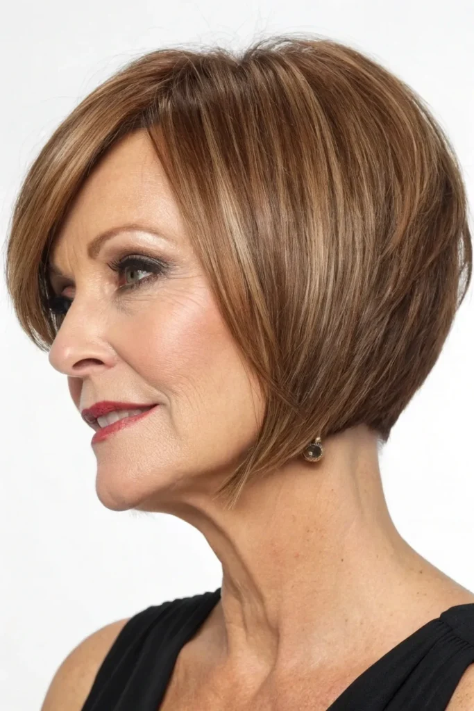 13 Chic Hairstyles for Women Over 50 with Round Faces 9 LS8