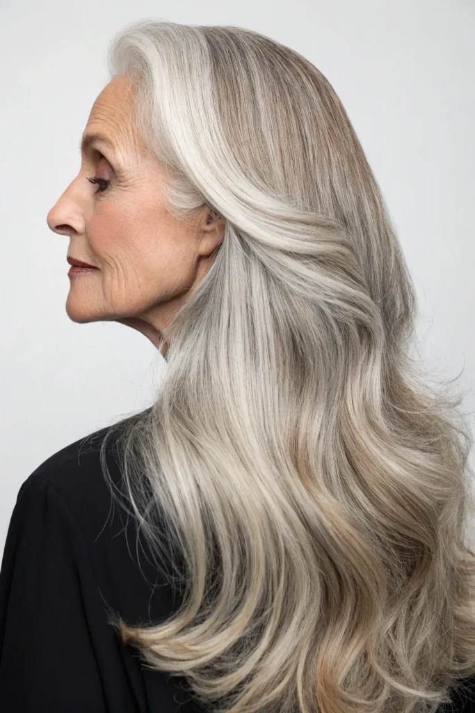 14 Gorgeous Long Hairstyles That Prove Age Is Just a Number - Perfect for Women Over 70 14 SL13