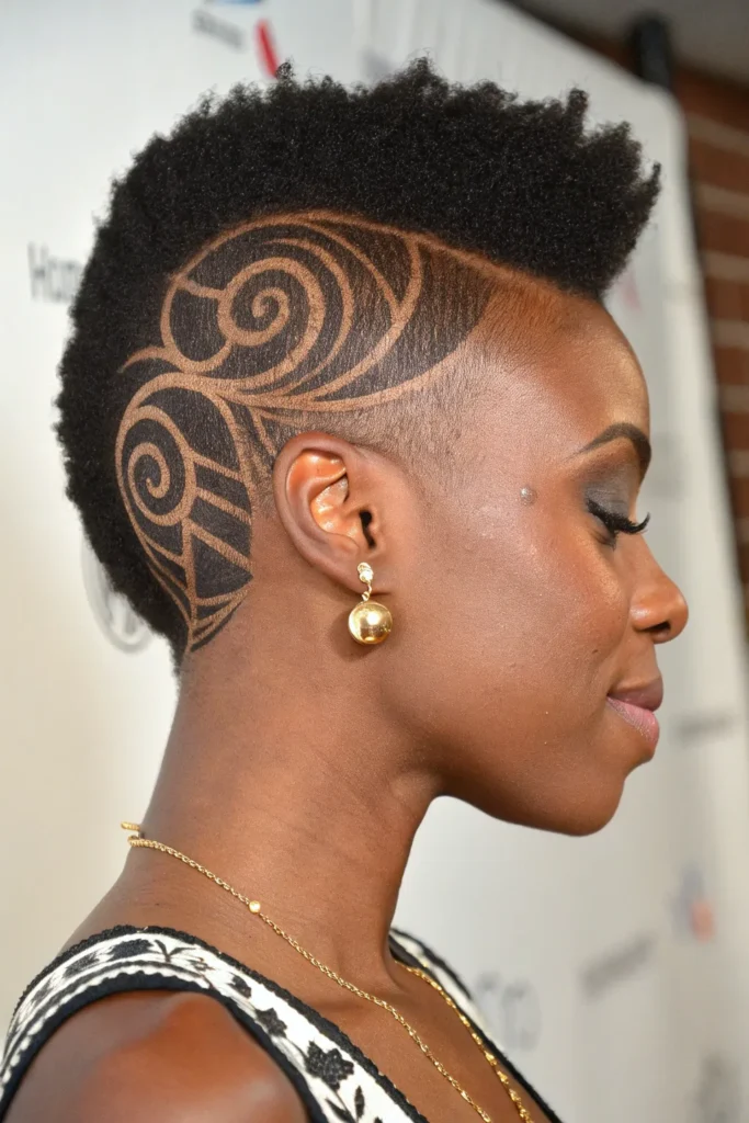 15 Shaved Mohawk Looks for Black Women 10 SM9