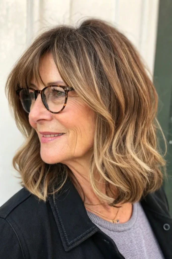 14 Medium Length Hairstyles For Women Over 50 That Look Great With Glasses 3 SP2