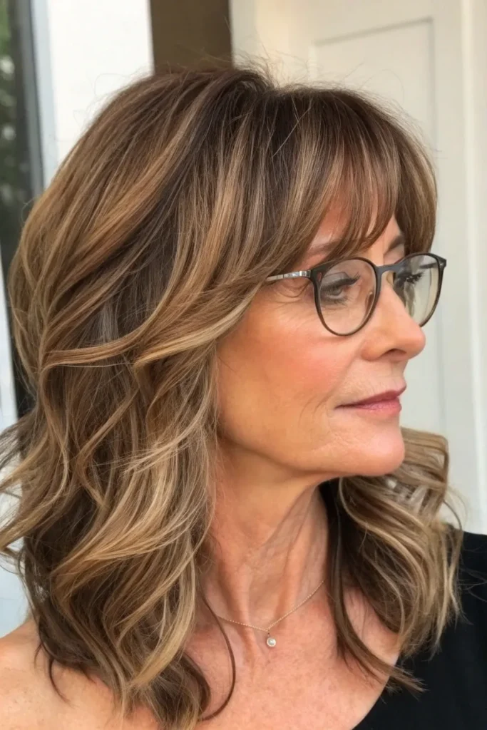 14 Medium Length Hairstyles For Women Over 50 That Look Great With Glasses 8 SP7