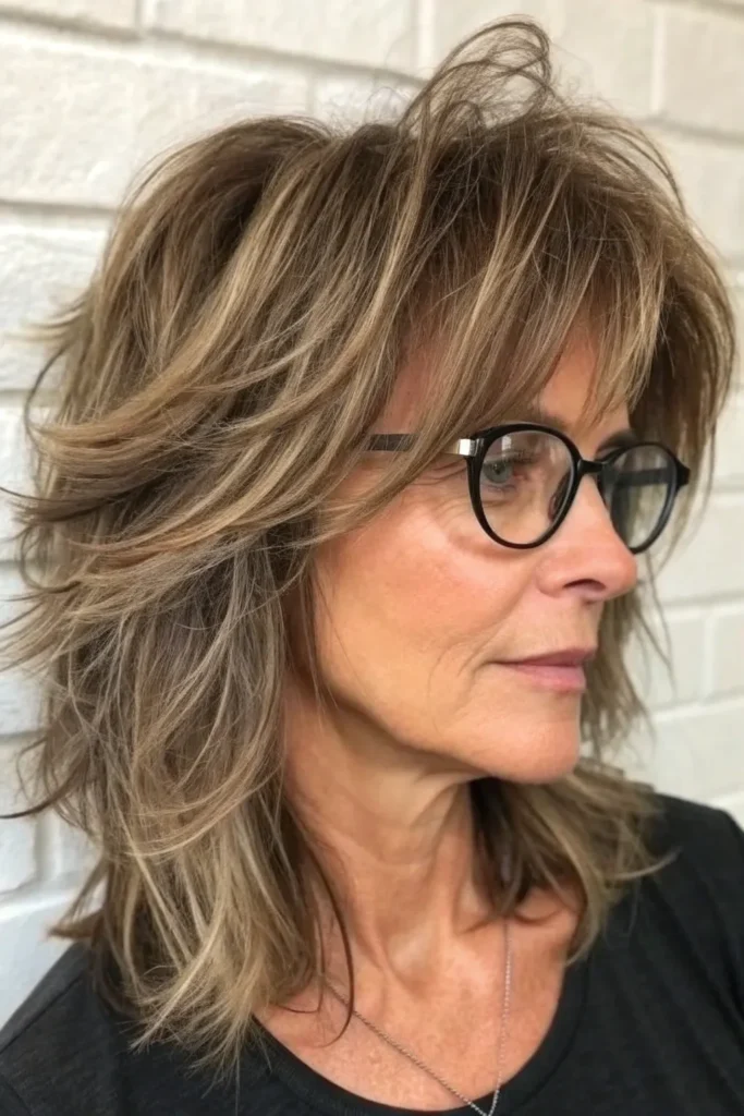 14 Medium Length Hairstyles For Women Over 50 That Look Great With Glasses 9 SP8