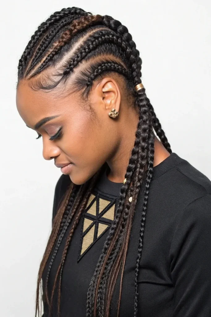 The Art of Braiding: 15 Versatile African Braids Hairstyles 13 VB12