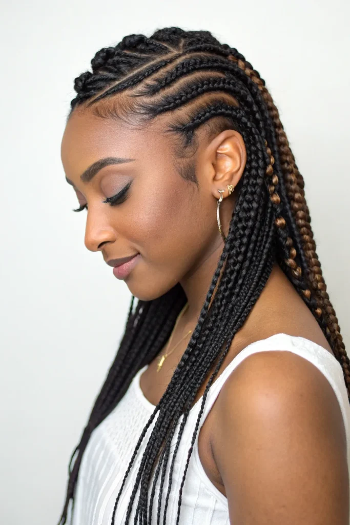 15 Half Cornrows Half Box Braids: The Perfect Fusion of Style and Texture 2 ct1