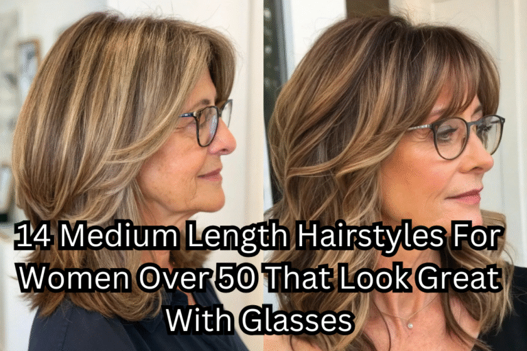 14 Medium Length Hairstyles For Women Over 50 That Look Great With Glasses 26 14 Medium Length Hairstyles For Women Over 50 That Look Great With Glasses