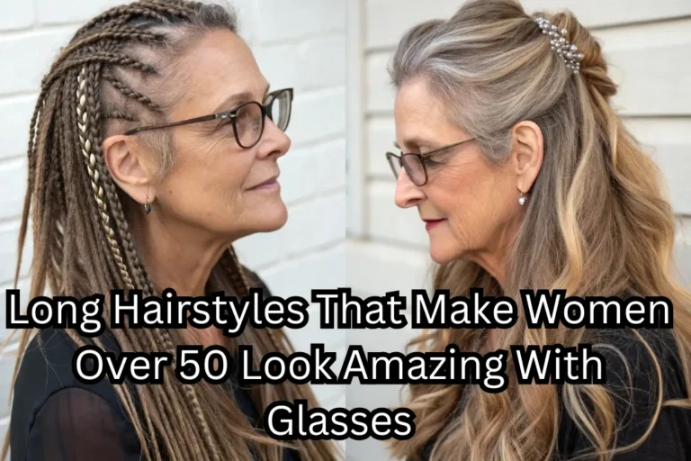 12 Stunning Long Hairstyles That Make Women Over 50 Look Amazing With Glasses