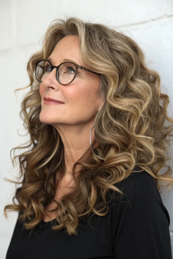 12 Stunning Long Hairstyles That Make Women Over 50 Look Amazing With Glasses 5 sl4